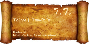 Tolvaj Tamás névjegykártya