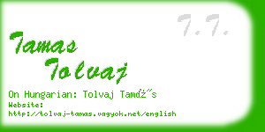 tamas tolvaj business card